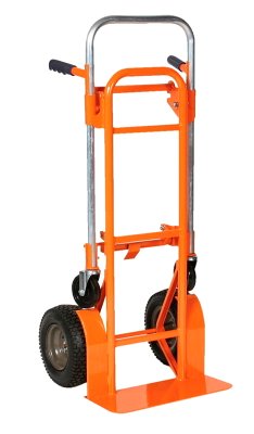 Wesco Orange Crush Convertible Hand Truck - 12 inch Wheels